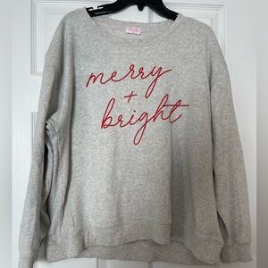 Pink Lily Merry & Bright Sweatshirt Size XL